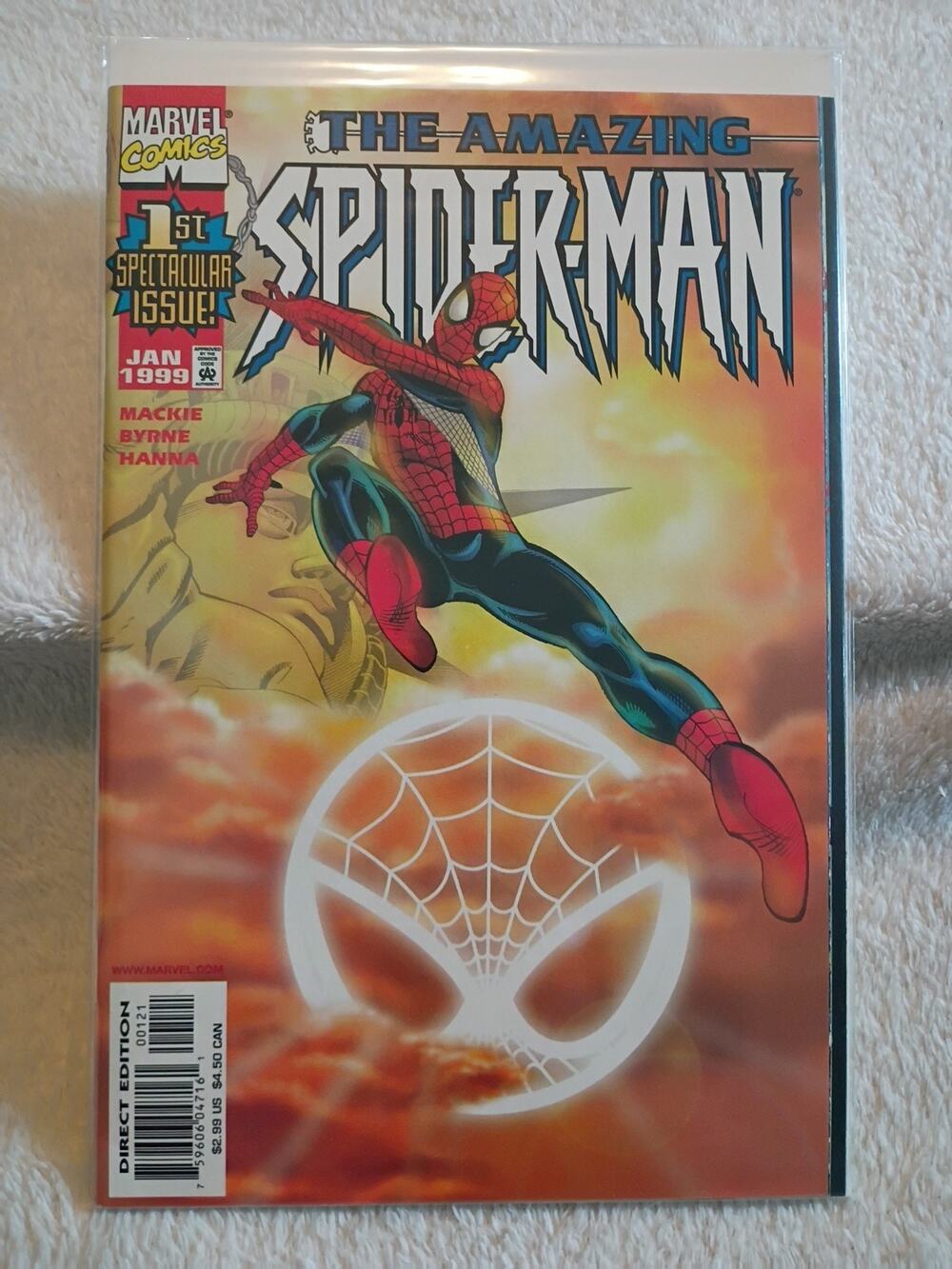 Amazing Spider-Man #1 Vol 2 SUNBURST COVER Marvel Comics January 1999 John Byrne